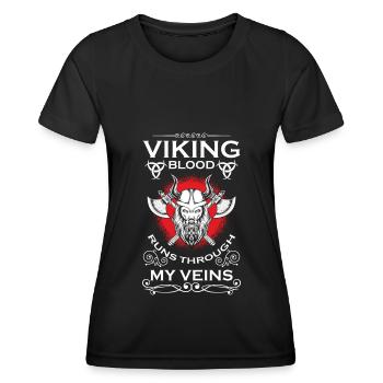 Thor Blitz Mjolnir - Frauen Funktions-T-Shirt - Schwarz - Vorne - AI Model Female 172 light (172cm)