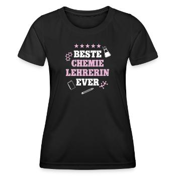 Beste Chemielehrerin Geburtstag Chemie Lehrerin - Frauen Funktions-T-Shirt - Schwarz - Vorne - AI Model Female 172 light (172cm)