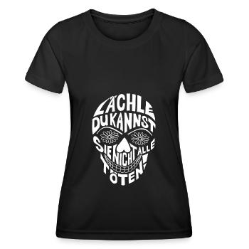 Lächle! Du kannst sie nicht alle töten - Frauen Funktions-T-Shirt - Schwarz - Vorne - AI Model Female 172 light (172cm)