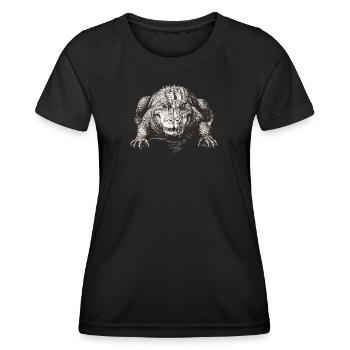 Aligator australien - T-shirt sport Femme - noir - Devant - AI Model Female 172 light (172cm)