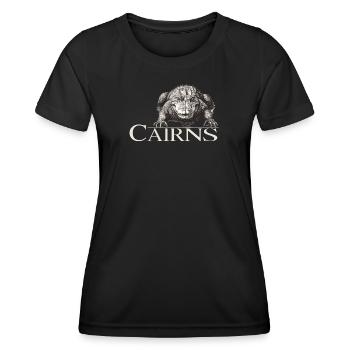 Cairns Aligator - Frauen Funktions-T-Shirt - Schwarz - Vorne - AI Model Female 172 light (172cm)