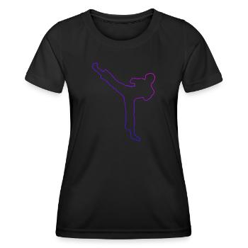 Boxe féminine Kickboxing Kickboxing Kickboxing - T-shirt sport Femme - noir - Devant - AI Model Female 172 light (172cm)
