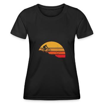 Mountain Bike Mtb Downhill Bike Cyclist Biker - Women's Functional T-Shirt - black - Front - AI Model Female 172 light (172cm)
