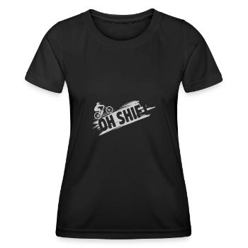 Mountain Bike Mtb Downhill Bike Cyclist Biker - Women's Functional T-Shirt - black - Front - AI Model Female 172 light (172cm)