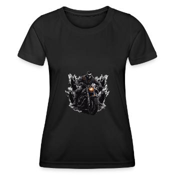 Motard - T-shirt sport Femme - noir - Devant - AI Model Female 172 light (172cm)