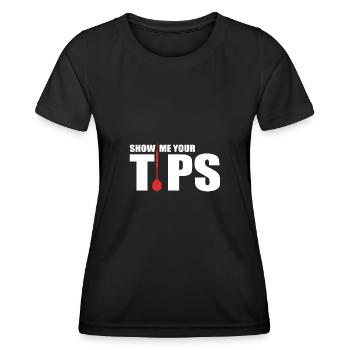 Drôle de fléchettes idée cadeau pour les joueurs de fléchettes fléchettes - T-shirt sport Femme - noir - Devant - AI Model Female 172 light (172cm)