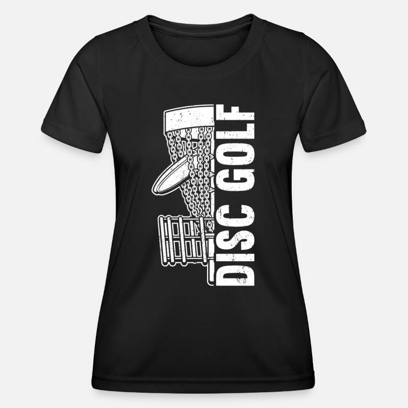 Disc Golf Disc Golfing - Women's Functional T-Shirt - black