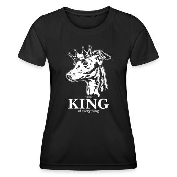 Lévrier italien Roi de tout Chiens - T-shirt sport Femme - noir - Devant - AI Model Female 172 light (172cm)