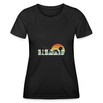 Gymnastique Acrobaties Cheerleading Gymnaste Gymnastique au sol - T-shirt sport Femme - noir - Devant - AI Model Female 172 light (172cm)