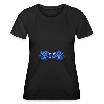 Fête de la bière Monkey Team - T-shirt sport Femme - noir - Devant - AI Model Female 172 light (172cm)