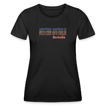 WESTERN AUSTRALIA - Frauen Funktions-T-Shirt - Schwarz - Vorne - AI Model Female 172 light (172cm)