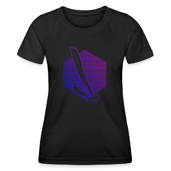 Windsurf Windsurf Windsurfer Hommes Surf Surfer - T-shirt sport Femme - noir - Devant - AI Model Female 172 light (172cm)