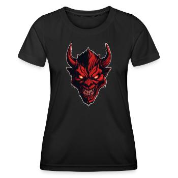 Teufel Monster Biest Bestie Engel Hölle Dämon - Frauen Funktions-T-Shirt - Schwarz - Vorne - AI Model Female 172 light (172cm)