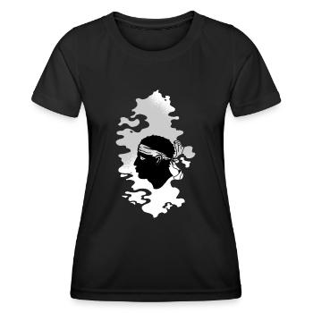 Drapeau Corse Drapeau Corse Corse Corse - T-shirt sport Femme - noir - Devant - AI Model Female 172 light (172cm)
