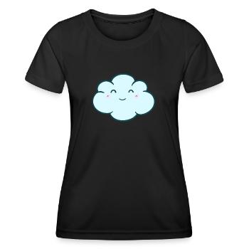 Doux nuage - T-shirt sport Femme - noir - Devant - AI Model Female 172 light (172cm)