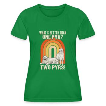 Large Pyrenean Dog - Women's Functional T-Shirt - kelly green - Front - AI Model Female 172 dark (172cm)