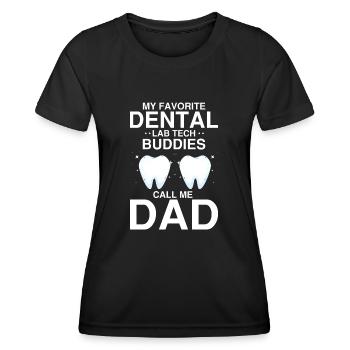 Laboratoire dentaire et technologie dentaire pour cliniques dentaires - T-shirt sport Femme - noir - Devant - AI Model Female 172 light (172cm)