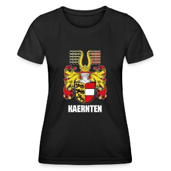 Carinthie Autriche drapeau armoiries Lion - T-shirt sport Femme - noir - Devant - AI Model Female 172 light (172cm)