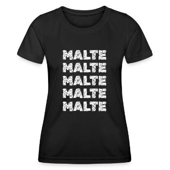 Peint - T-shirt sport Femme - noir - Devant - AI Model Female 172 light (172cm)