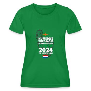Nimègue Walking Event 2024 4 x 40 km - T-shirt sport Femme - vert - Devant - AI Model Female 172 dark (172cm)