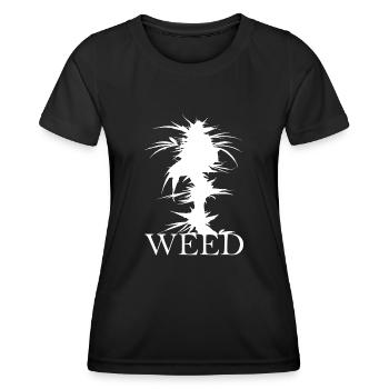 Weed Cannabis - Frauen Funktions-T-Shirt - Schwarz - Vorne - AI Model Female 172 light (172cm)