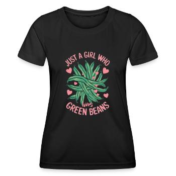 Grüne Bohnen - Frauen Funktions-T-Shirt - Schwarz - Vorne - AI Model Female 172 light (172cm)