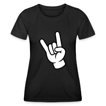 Fête de signature de la main - T-shirt sport Femme - noir - Devant - AI Model Female 172 light (172cm)