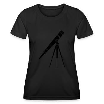 télescope - T-shirt sport Femme - noir - Devant - AI Model Female 172 light (172cm)