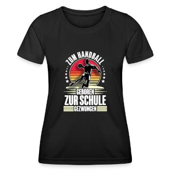 Handball Handballer - Frauen Funktions-T-Shirt - Schwarz - Vorne - AI Model Female 172 light (172cm)