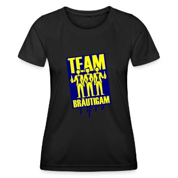 Team Bräutigam Polterhochzeit - Frauen Funktions-T-Shirt - Schwarz - Vorne - AI Model Female 172 light (172cm)