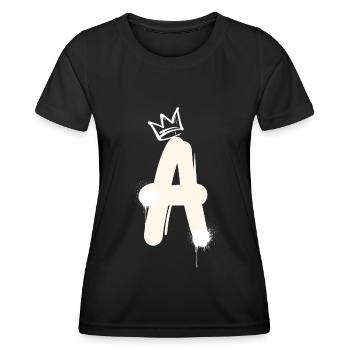 A - T-shirt sport Femme - noir - Devant - AI Model Female 172 light (172cm)
