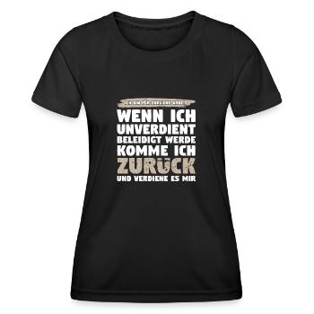 Cooler Spruch für Selbstbewusste & Starke Menschen - Frauen Funktions-T-Shirt - Schwarz - Vorne - AI Model Female 172 light (172cm)
