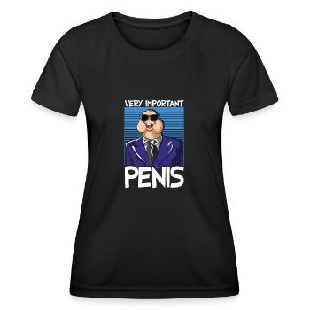 very important penis - very important person - Frauen Funktions-T-Shirt - Schwarz - Vorne - AI Model Female 172 light (172cm)