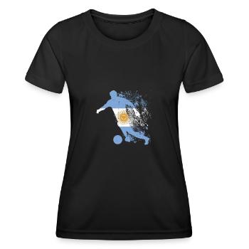 Équipe nationale d’Argentine Coupe du monde - T-shirt sport Femme - noir - Devant - AI Model Female 172 light (172cm)