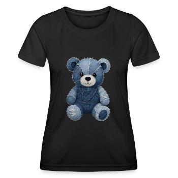 Jeans Teddy - Frauen Funktions-T-Shirt - Schwarz - Vorne - AI Model Female 172 light (172cm)