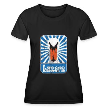 Luzerne - T-shirt sport Femme - noir - Devant - AI Model Female 172 light (172cm)