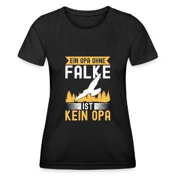 Falknerei Geschenkidee Falkner Beizjagd Greifvogel - Frauen Funktions-T-Shirt - Schwarz - Vorne - AI Model Female 172 light (172cm)