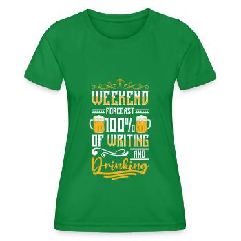 Book Library Author - Women's Functional T-Shirt - kelly green - Front - AI Model Female 172 dark (172cm)