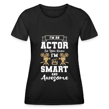 Theater Probe Sänger Oper - Frauen Funktions-T-Shirt - Schwarz - Vorne - AI Model Female 172 light (172cm)