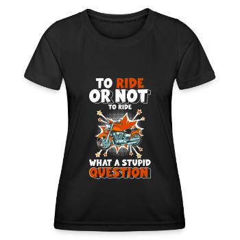 Retro Style Illustration - Frauen Funktions-T-Shirt - Schwarz - Vorne - AI Model Female 172 light (172cm)