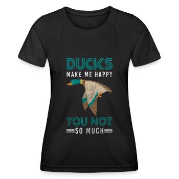 Duckling Rubber Duck Beak Bathing - Women's Functional T-Shirt - black - Front - AI Model Female 172 light (172cm)