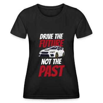 E-Auto Leise Klima - Frauen Funktions-T-Shirt - Schwarz - Vorne - AI Model Female 172 light (172cm)
