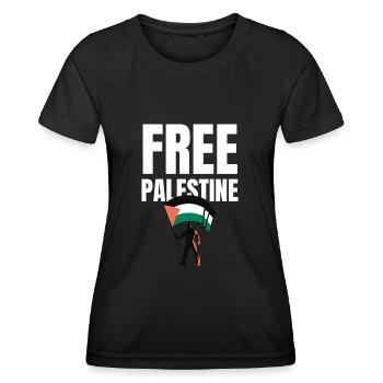 Free Palestine Freedom Freiheit Palestina - Women's Functional T-Shirt - black - Front - AI Model Female 172 light (172cm)
