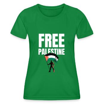 Free Palestine Freedom Freiheit Palestina - Women's Functional T-Shirt - kelly green - Front - AI Model Female 172 dark (172cm)
