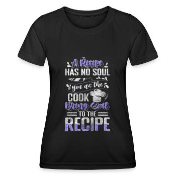 Cuisine Gastronomie Délicieuse Marmite - T-shirt sport Femme - noir - Devant - AI Model Female 172 light (172cm)