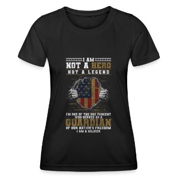 Soldier Dove of Peace Peace Human Rights - Women's Functional T-Shirt - black - Front - AI Model Female 172 light (172cm)