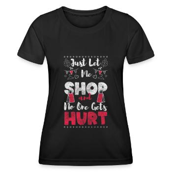 Shopping Shop Sucht Queen - Women's Functional T-Shirt - black - Front - AI Model Female 172 light (172cm)
