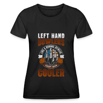 Bowling Bowlen - Frauen Funktions-T-Shirt - Schwarz - Vorne - AI Model Female 172 light (172cm)