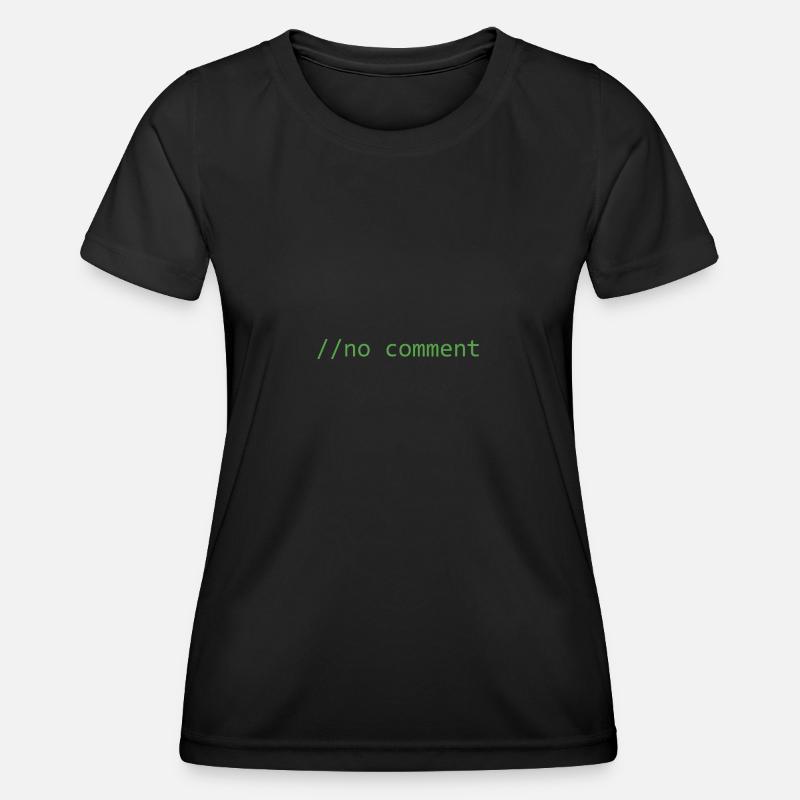 Code snippet c# : No comment - T-shirt sport Femme - noir
