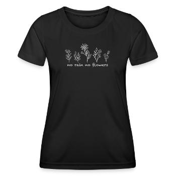 no rain no flowers - Women's Functional T-Shirt - black - Front - AI Model Female 172 light (172cm)